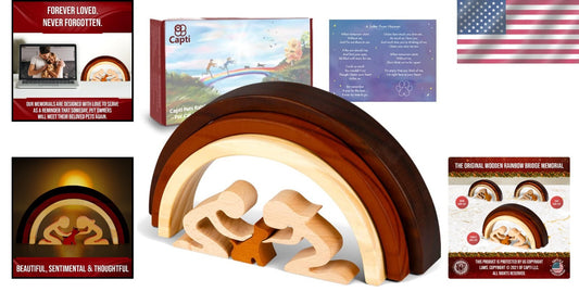 Inspirational Rainbow Bridge Cat Remembrance Statue - Thoughtful Sympathy Gift