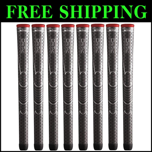 DriTac 8-Pack Standard Golf Grips - Shock Absorption & Precision Tapered Design