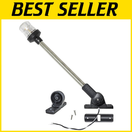 Exclusive 12V LED Anchor Light with Dual Adjustable Bases - Waterproof Design