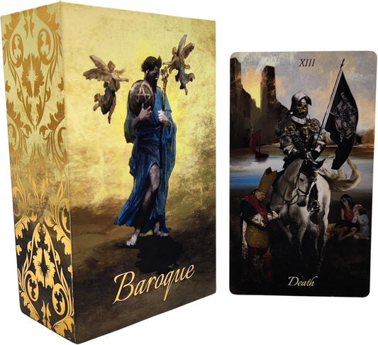 Baroque Gold Foil Tarot Deck - 78 Original Cards with Guidebook for Beginners