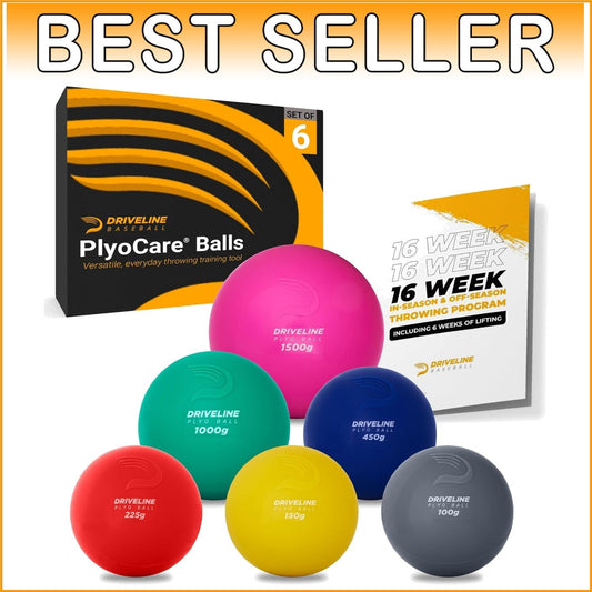 PlyoCare Weighted Baseballs: Improve Mechanics & Velocity - 6 Balls Included