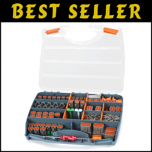 Deutsch DT Connector Kit - Waterproof 2-12 Pin Way, 519-Piece Set for Automotive