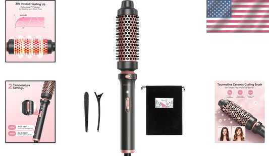 Versatile Thermal Blowout Brush with Quick Styling & Detachable Head - Rose Gold