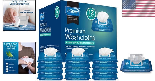 Oversized Aloe Wipes for Incontinence Care - 600 Count, Hypoallergenic Quality