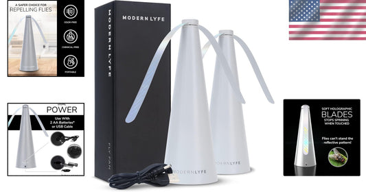 Fly Deterrent Table Fan - Stylish & Durable Outdoor Dining Essential - 2 Pack