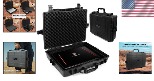 Premium Hard Shell Laptop Case for 17.3 inch Gaming Laptops - Travel Ready