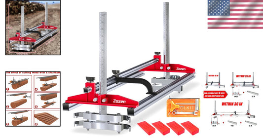 Innovative 3-Size Chainsaw Mill - Efficient Lumber Cutting Guide for Woodworkers