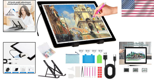 Multi-Functional A4 Dimmable Light Board for Crafting & Drawing - 0.2'' Thick