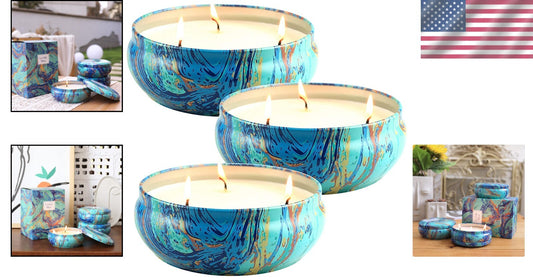 Natural Citronella Candle Set in Stylish Tin - Ideal for Outdoor Gatherings