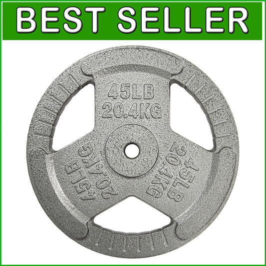 45lbs Cast Iron Weight Plate with Ergonomic Handles - Ideal for Fitness Training