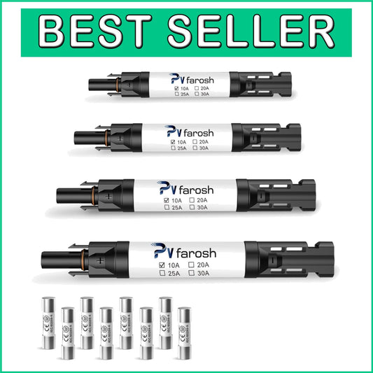 10A In-line Fuse Holder Set with Waterproof Design and 8 Fuses - Solar Ready