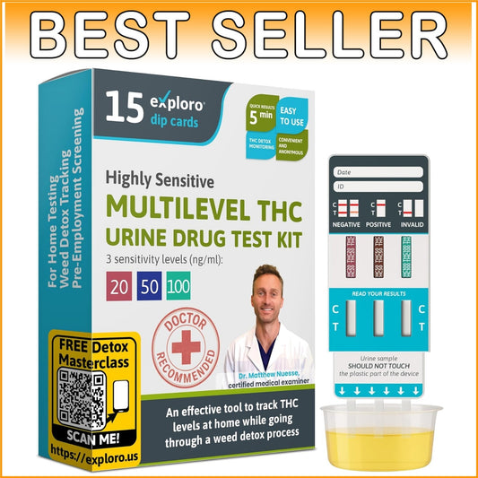 15 Multilevel THC Urine Test Cards - Track Detox Progress with Accuracy & Ease