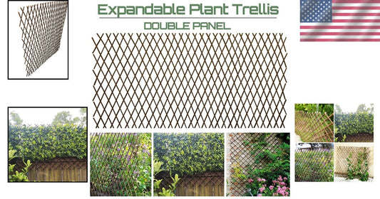 Durable Expandable Willow Fence for Climbing Plants - Natural Look & Easy Setup