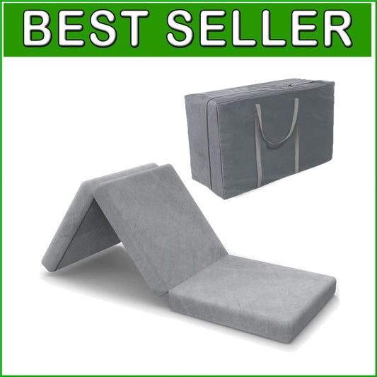 38x75 Waterproof Tri-Fold Mattress Topper with Removable Cover for Comfort