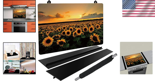 Anti-Slip Foldable Stove Cover & Mat - 27.9x20 Natural Rubber Kitchen Protector