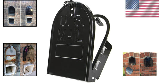 Durable Black Metal Mailbox Door for USPS / Snap-in Replacement - 11" x 14"