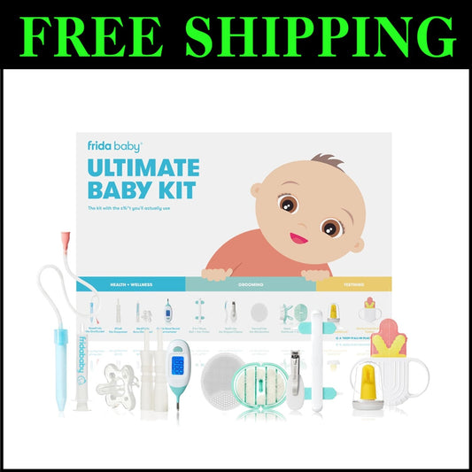 Ultimate Baby Kit with Teething Toys, Grooming Set & Instant Relief Solutions