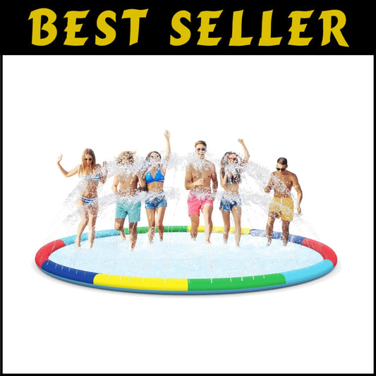 Oversized 16ft Baby Splash Pad with Customizable Water Spray for Summer Play