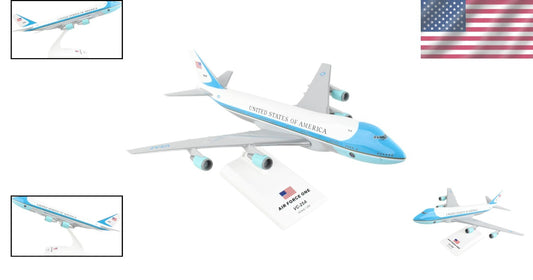 Collectible Boeing 747-200 Air Force One Model with Display Stand - 1:250 Scale