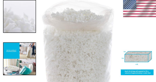 CertiPUR-US Certified White Memory Foam - Versatile Craft & Furniture Fill