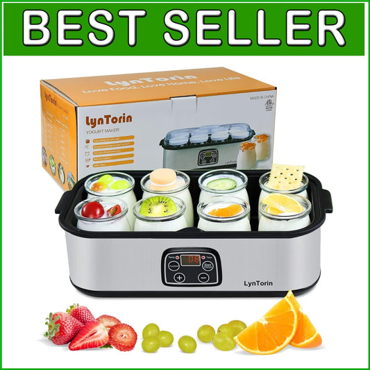 BPA-Free Yogurt Maker with Adjustable Time & Temp – Homemade Yogurt Made Simple