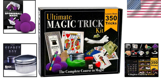 Professional Quality Magic Trick Kit with 350 Tricks and Learning Tutorials