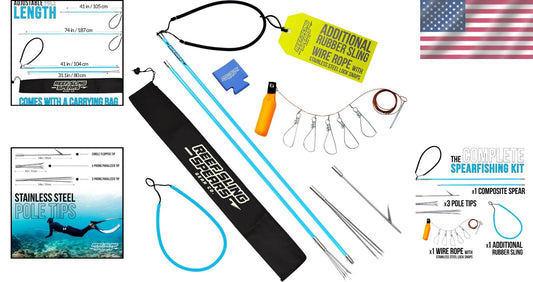 All-in-One Hawaiian Sling Fishing Set with Travel Bag for Spearfishing Adventure