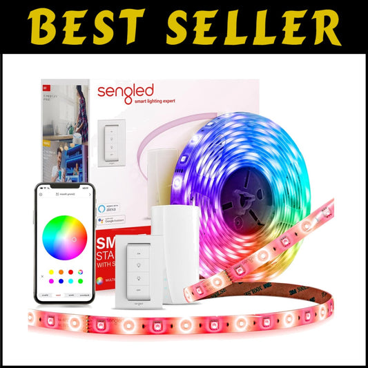 Zigbee LED Strip Lights 16.4ft Starter Kit - RGBW Smart & Voice-Controlled