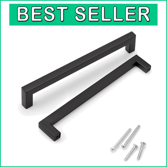 Durable 8" Stainless Steel Cabinet Handles - 7-9/16" Center Spacing, Set of 30