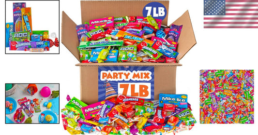 Bulk 7-Lb Assorted Candy Mix - Gummy, Chewy, and Hard Candies Galore