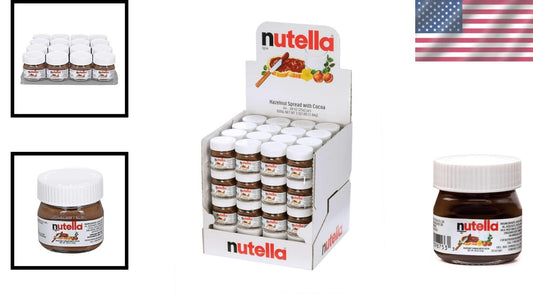 Cocoa Hazelnut Spread Bonanza: Creamy Mini Glass Jars - Case of 64, 0.88 oz