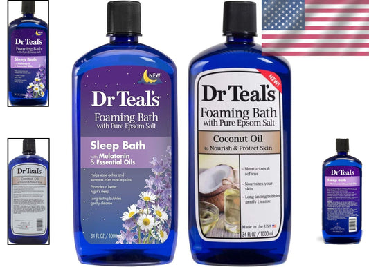 Lavender & Coconut Oil Foaming Bath Set - Moisturizing Spa Experience 68oz