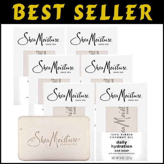 Cruelty-Free Shea Butter & Coconut Bar Soap - Hydrating & Restorative - 6 Bars