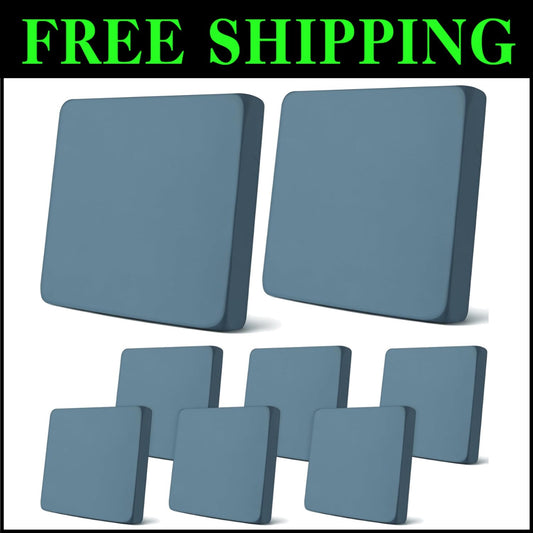 8 Stylish Stretch Cushion Covers - Waterproof Protection for Outdoor Furniture