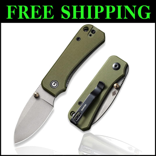 Durable Baby Banter Pocket Knife - 2.34" Nitro-v Blade with Deep Carry Clip