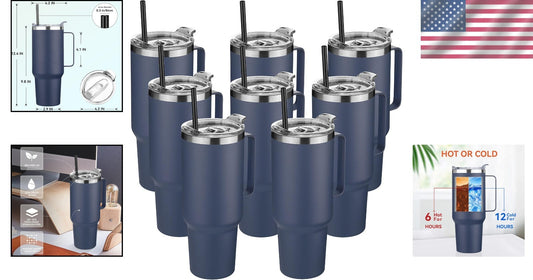 Sweat Proof 40 oz Stainless Steel Tumbler with Handle - Ideal for Any Occasion