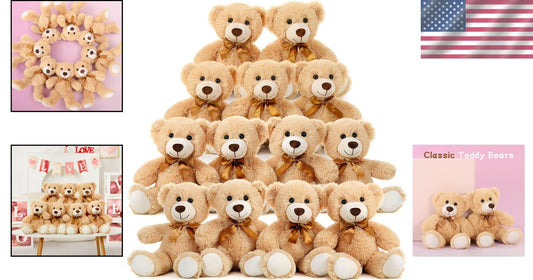 Adorable 13Pcs Bulk Soft Teddy Bears - Perfect for Celebrations & Events