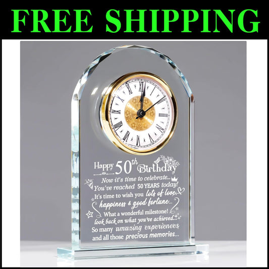 Beautiful 50-Year Keepsake Clock - Timeless Gift for Birthdays & Anniversaries