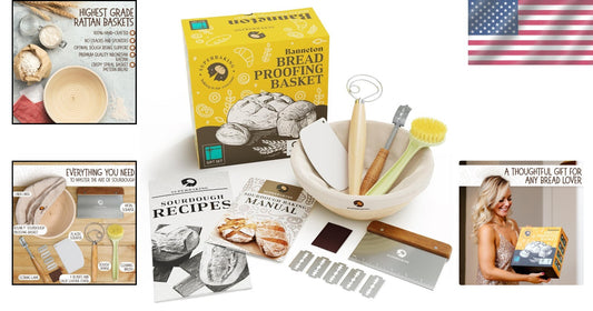Artisan-Level 9' Round Banneton & Bread Baking Supplies Gift Set for All Skills