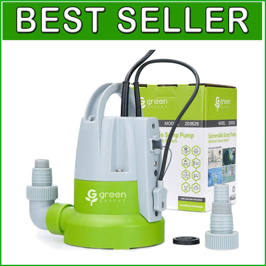 Effortless Water Removal: Green 1/3HP Submersible Pump with Automatic Function