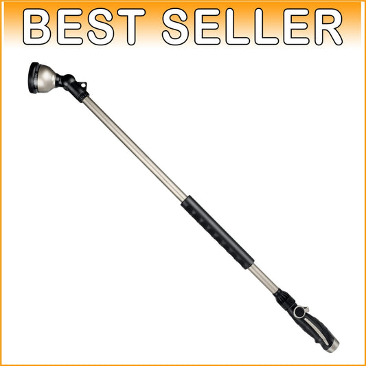 Ergonomic 36” Garden Hose Wand - Zinc Alloy with Thumb Control & 10 Patterns