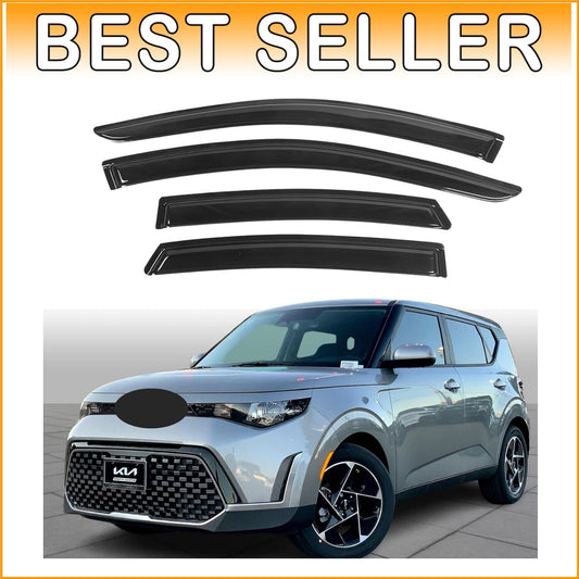 4PC Self-Adhesive Rain Guards for Kia Soul 2020-2024 - Easy Install