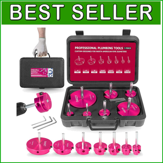 Durable Aluminum Alloy 7-Piece Pipe Reamer Kit for Leak-Free Plumbing Repairs
