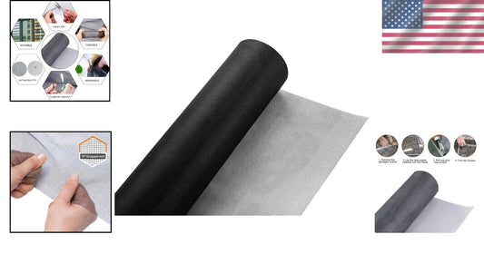 Fiberglass Window Screen Roll 96"x100" - UV Protection & Easy Customization