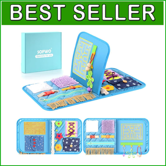 Interactive Fidget Blanket for Alzheimer’s Care - Soft Velvet & Unique Textures