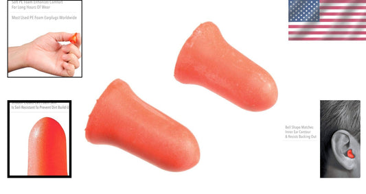Honeywell Disposable Earplugs - 200 Pairs with Maximum Noise Reduction - Orange