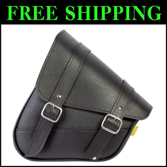 Lightweight Rigid ABS Back Motorcycle Swingarm Bag - Fits Harley & Yamaha Models