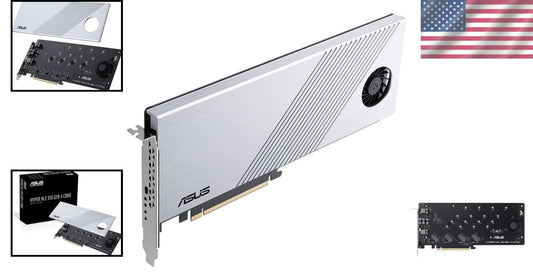 Fast PCIe 4.0 M.2 x16 Card - Supports 4x 256Gbps NVMe, Active Cooling Included