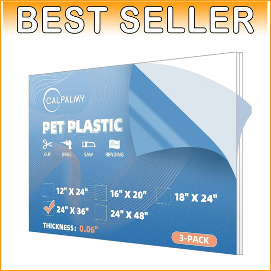 3 Pack of Scratch-Resistant PET Craft Panels - 24 x 36" for Easy Customization