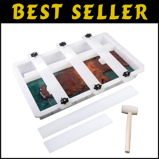 Multi-Size 31.5x19.5x3in Adjustable Epoxy Mold – Ideal for Creative Projects